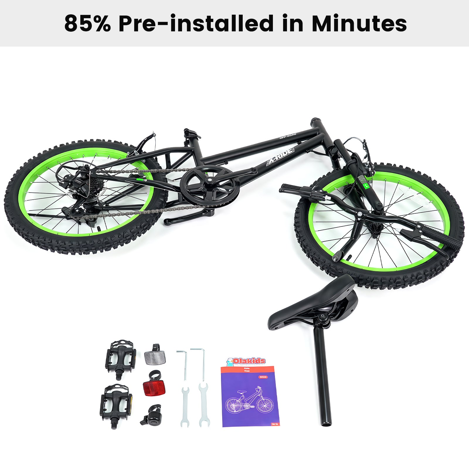 Olakids Kids Mountain Bike, 20 24 Inch Girls Boys Bicycle