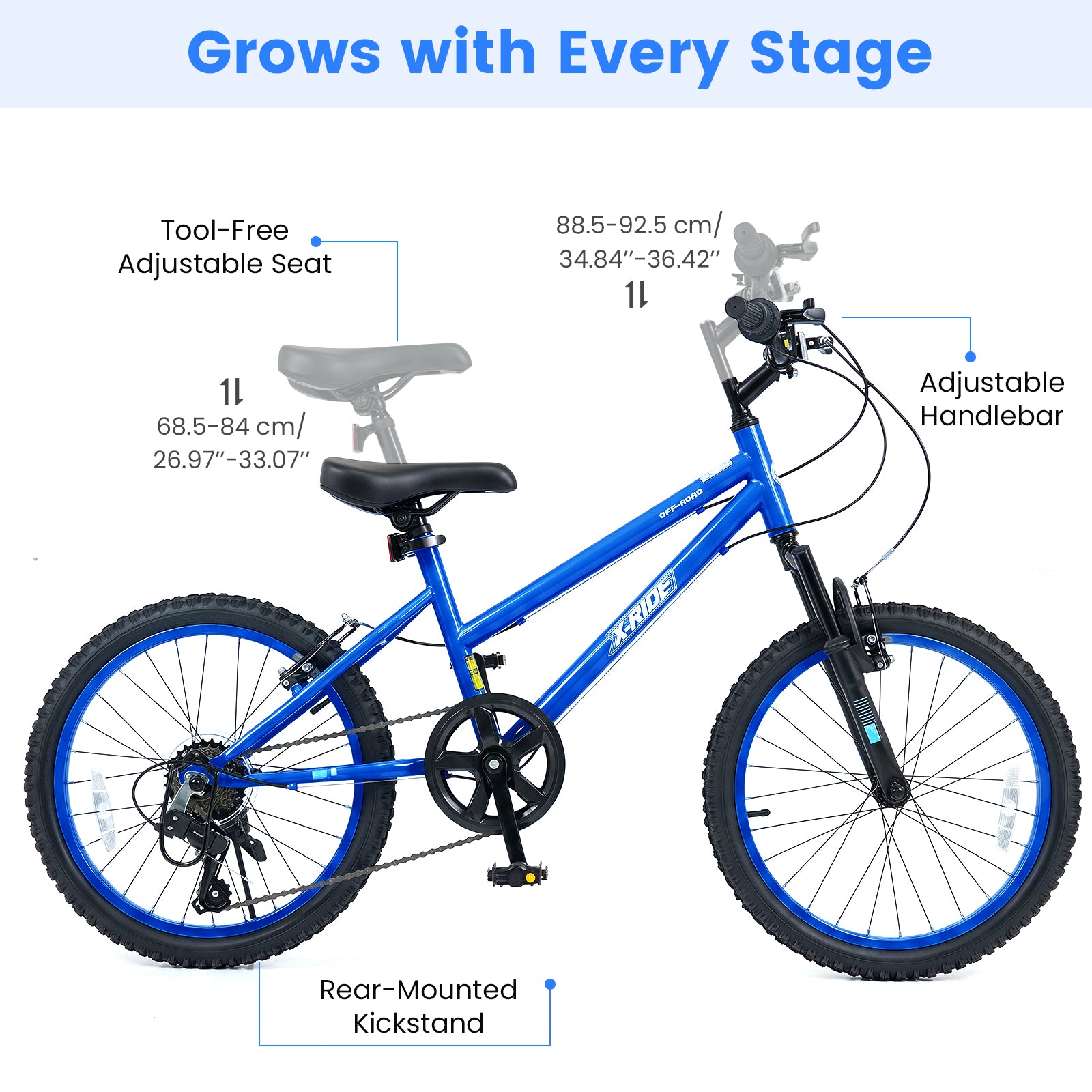 Olakids Kids Mountain Bike, 20 24 Inch Girls Boys Bicycle