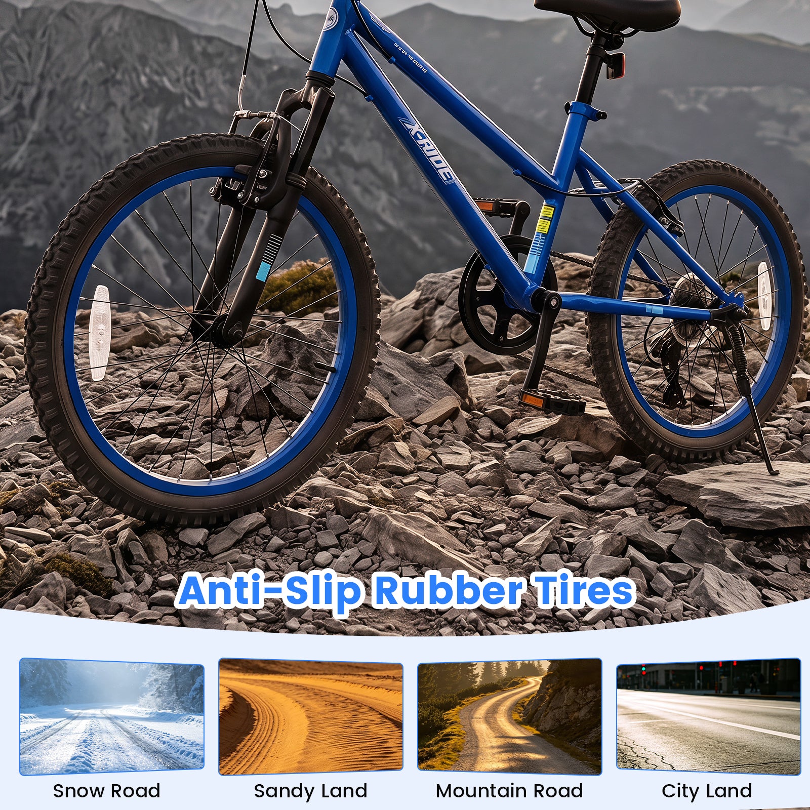 Olakids Kids Mountain Bike, 20 24 Inch Girls Boys Bicycle