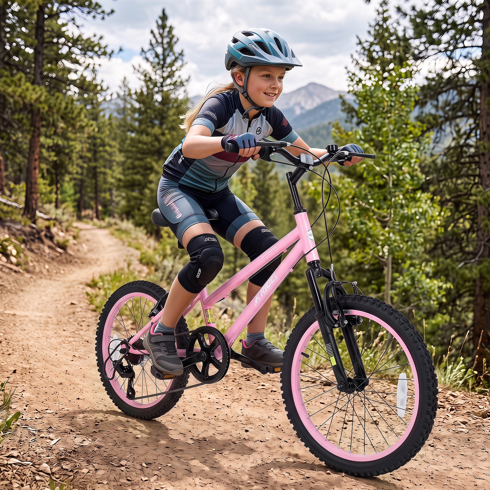 Olakids Kids Mountain Bike, 20 24 Inch Girls Boys Bicycle