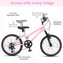 Olakids Kids Mountain Bike, 20 24 Inch Girls Boys Bicycle