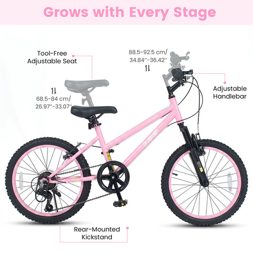 Olakids Kids Mountain Bike, 20 24 Inch Girls Boys Bicycle