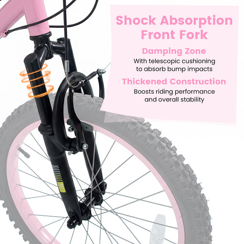 Olakids Kids Mountain Bike, 20 24 Inch Girls Boys Bicycle