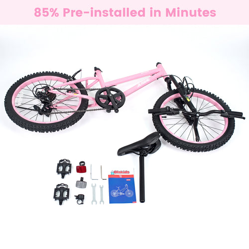 Olakids Kids Mountain Bike, 20 24 Inch Girls Boys Bicycle
