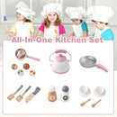 OLAKIDS Corner Kids Kitchen Playset, Toddler Wooden Pretend Cooking Set with Lights Sounds Coffee Machine Washing Dishwasher, Stove Removable Sink Storage, Simulation Play Kitchen Toy