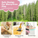 OLAKIDS Corner Kids Kitchen Playset, Toddler Wooden Pretend Cooking Set with Lights Sounds Coffee Machine Washing Dishwasher, Stove Removable Sink Storage, Simulation Play Kitchen Toy