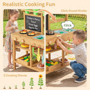 OLAKIDS Outdoor Mud Kitchen for Kids with Running Water & Accessories for Ages 3+