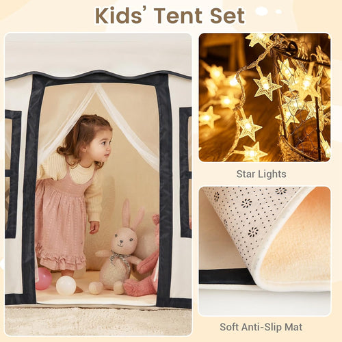 OLAKIDS Kids Play Tent Indoor Outdoor Princess Tents Castle for Toddlers