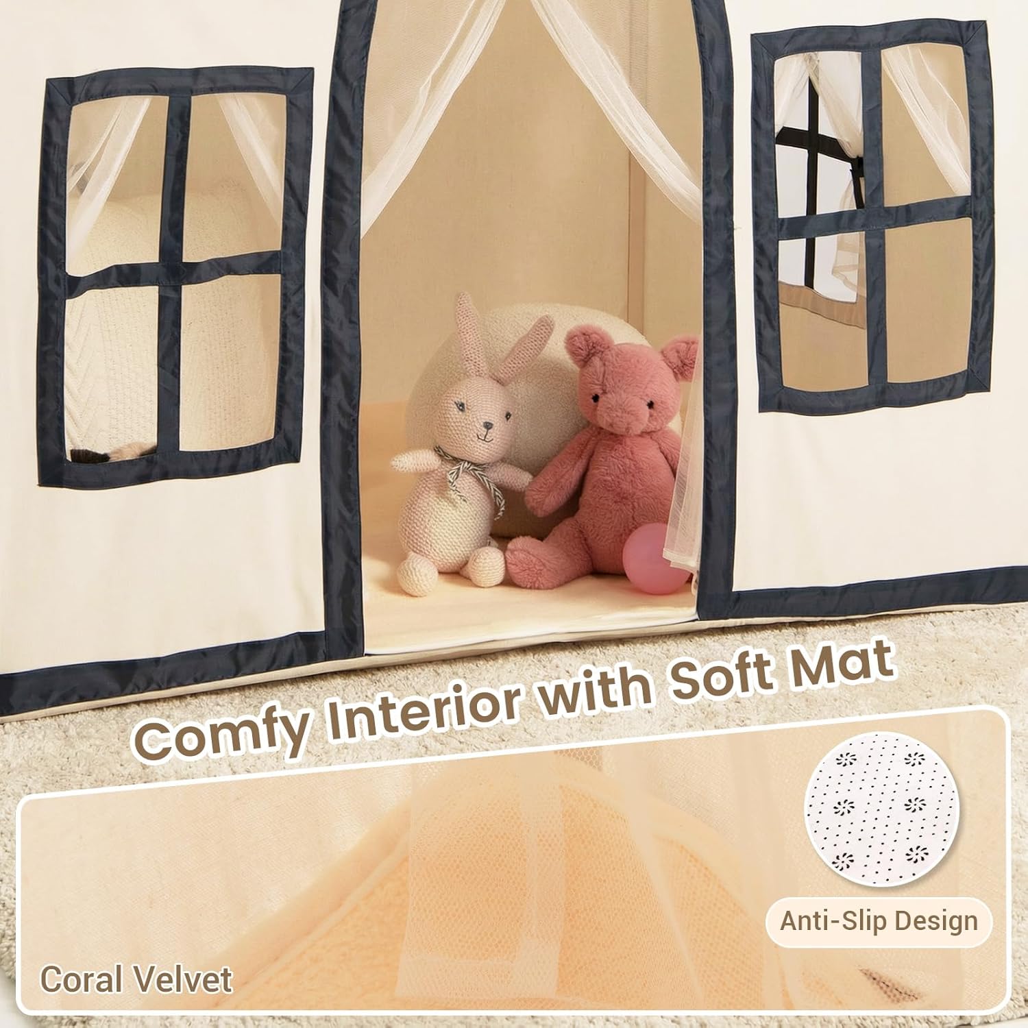 OLAKIDS Kids Play Tent Indoor Outdoor Princess Tents Castle for Toddlers