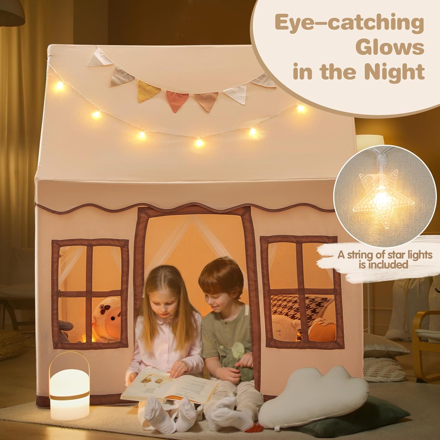 OLAKIDS Kids Play Tent Indoor Outdoor Princess Tents Castle for Toddlers