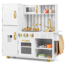 OLAKIDS Play Kitchen for Kids, Wooden Kids Play Kitchen Playset