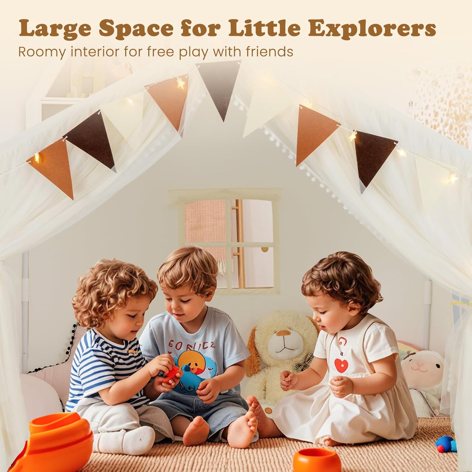 OLAKIDS Kids Play Tent, Large Size Playhouse for Toddlers Age 3+ Years Old
