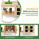 OLAKIDS Wooden Mud Kitchen, Outdoor Play Kitchen for Backyard & Garden