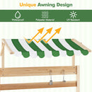 OLAKIDS Wooden Mud Kitchen, Outdoor Play Kitchen for Backyard & Garden