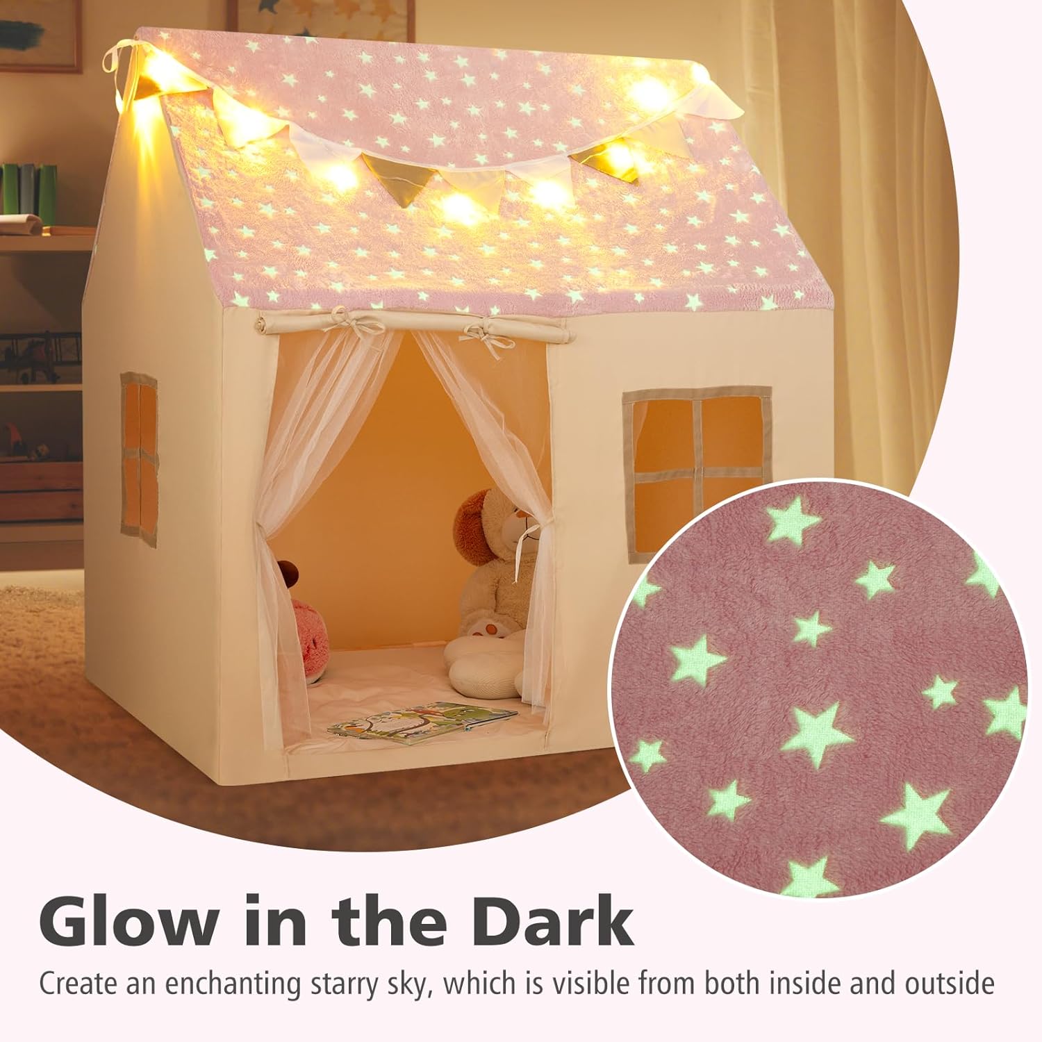 OLAKIDS Kids Play Tent  Indoor Outdoor Princess Tents Castle for Toddlers