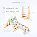 Olakids Pikler Triangle Set 7 in 1 Climbing Toys for Toddlers Foldable Baby Wood Montessori Jungle Gym