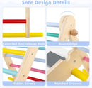 Olakids Pikler Triangle Set 7 in 1 Climbing Toys for Toddlers Foldable Baby Wood Montessori Jungle Gym