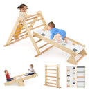 Olakids Pikler Triangle Set 7 in 1 Climbing Toys for Toddlers Foldable Baby Wood Montessori Jungle Gym