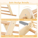 Olakids Pikler Triangle Set 7 in 1 Climbing Toys for Toddlers Foldable Baby Wood Montessori Jungle Gym
