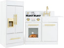 OLAKIDS Play Kitchen Set, Kids Children Pretend Toy Kitchen 2-Piece Playset for Girls Boys Ages 3+