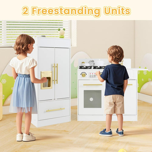 OLAKIDS Play Kitchen Set, Kids Children Pretend Toy Kitchen 2-Piece Playset for Girls Boys Ages 3+