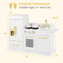 OLAKIDS Play Kitchen Set, Kids Children Pretend Toy Kitchen 2-Piece Playset for Girls Boys Ages 3+