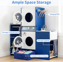 OLAKIDS Kids Toy Washing Machine Playset, Wooden Washer Pretend Laundry Set