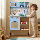 INFANS Play Kitchen for Kids, Wooden Pretend Playset Toddler Cooking Toy Gift for Boys Girls Aged 3+