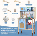 INFANS Play Kitchen for Kids, Wooden Pretend Playset Toddler Cooking Toy Gift for Boys Girls Aged 3+