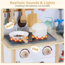 INFANS Play Kitchen for Kids, Wooden Pretend Playset Toddler Cooking Toy Gift for Boys Girls Aged 3+