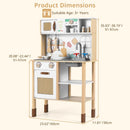 INFANS Play Kitchen for Kids, Wooden Pretend Playset Toddler Cooking Toy Gift for Boys Girls Aged 3+