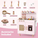 INFANS Play Kitchen for Kids, Wooden Pretend Playset Toddler Cooking Toy Gift for Boys Girls Aged 3+