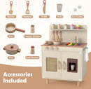 INFANS Play Kitchen for Kids, Wooden Pretend Playset Toddler Cooking Toy Gift for Boys Girls Aged 3+