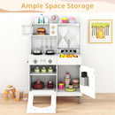OLAKIDS Wooden Kids Kitchen Playset with Adjustable Height & Sounds