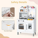 OLAKIDS Wooden Kids Kitchen Playset with Adjustable Height & Sounds