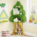 OLAKIDS Tree Kids Bookshelf Wood 5-Tier Corner Bookcase Playroom Boy Girls Gift