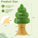 OLAKIDS Tree Kids Bookshelf Wood 5-Tier Corner Bookcase Playroom Boy Girls Gift