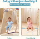 OLAKIDS Indoor Jungle Gym, 9 in 1 Wooden Montessori Baby Climbing Toys