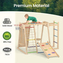 OLAKIDS Indoor Jungle Gym, 9 in 1 Wooden Montessori Baby Climbing Toys