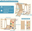 OLAKIDS Indoor Jungle Gym, 9 in 1 Wooden Montessori Baby Climbing Toys