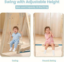 OLAKIDS Indoor Jungle Gym, 9 in 1 Wooden Montessori Baby Climbing Toys