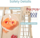 OLAKIDS Indoor Jungle Gym, 9 in 1 Wooden Montessori Baby Climbing Toys