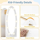 Olakids Kids Dress Up Storage with Mirror, Wooden Costume Wardrobe Closet