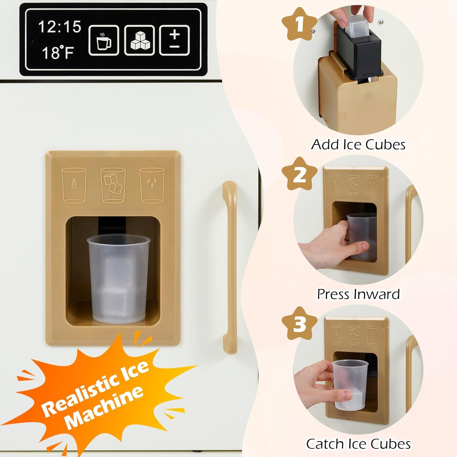 OLAKIDS Wooden Kids Kitchen Playset Toddler Pretend Cooking Toy for Boys Girls Aged 3+