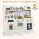 OLAKIDS Wooden Kids Kitchen Playset Toddler Pretend Cooking Toy for Boys Girls Aged 3+