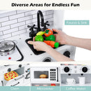 OLAKIDS Wooden Kids Kitchen Playset Toddler Pretend Cooking Toy for Boys Girls Aged 3+