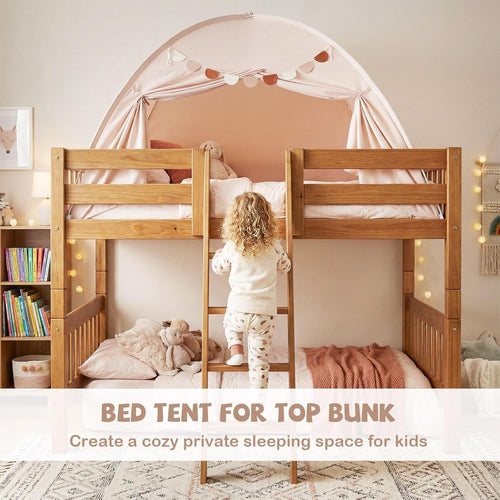 OLAKIDS Bed Tent with Flags Teepee Toys Gift for Boys Girls Aged 3+, 75’’ x 39’’ x 48’’