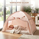 OLAKIDS Bed Tent with Flags Teepee Toys Gift for Boys Girls Aged 3+, 75’’ x 39’’ x 48’’