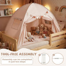 OLAKIDS Bed Tent with Flags Teepee Toys Gift for Boys Girls Aged 3+, 75’’ x 39’’ x 48’’