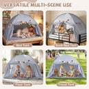OLAKIDS Bed Tent with Flags Teepee Toys Gift for Boys Girls Aged 3+, 75’’ x 39’’ x 48’’
